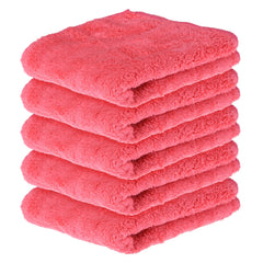 Heart Home Cleaning Towel | Reusable Cleaning Cloths for Kitchen | Duster Towel for Home Cleaning | 350 GSM Cleaning Cloth Towel for Car | Bike | 30x60 | Pack of 5 | Dark Pink