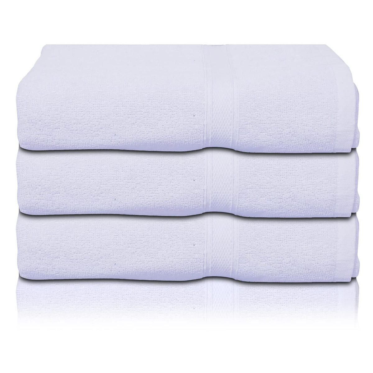 Kuber Industries Cotton Super Absorbent Bath Towel|Quick Dry Towel for Bath,Beach,Pool,Travel,Spa and Yoga,36 x 72 Inches,Pack of 3 (Extra Large,White)