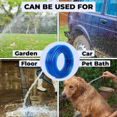 Kuber Industries Basic PVC with Nylon Braided Water Pipe 15 Meter|Multi-Utility Water Pipe for Garden, Car Cleaning & Pet Cleaning|Heavy Duty & Leak Proof Hose Pipe|Blue |