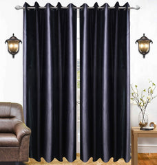 Kuber Industries Polyester 4 Pieces 7 Feet Eyelet Door Curtain (Purple) -CTKTC12953