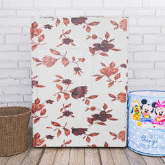 Heart Home Washing Machine Cover | Cream Printed Washing Machine Cover | Soft PVC | Top Load Semi-Automatic Washing Machine Cover | Cream