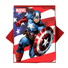 Heart Home Marvel Captain America Print Foldable Laundry Basket|Clothes Storage Basket With Handle & Lid,60 Ltr.Pack of 2 (Red)
