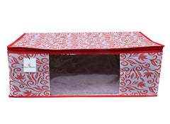 Kuber Industries 12 Piece Non Woven Saree Cover Set, Red,7 Inches Height -CTKTC6388