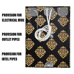 Heart Home Washing Machine Cover | Square Design Washing Machine Cover | Knitting Polyester | Top Load Fully-Automatic Washing Machine Cover | Brown