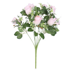 Kuber Industries Artificial Flowers for Home Décor|Natural Looking Indoor Fake Flowers for Vase|Artificial Flowers for Decoration|Without Basket (Pink)