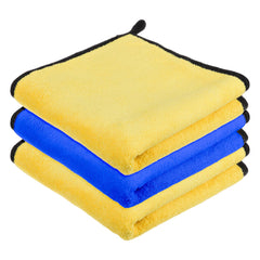 Kuber Industries Cleaning Towel | Reusable Cleaning Cloths for Kitchen | Duster Towel for Home Cleaning | 400 GSM Cleaning Cloth Towel with Hanging Loop | 40x40 | Pack of 3 | Multi