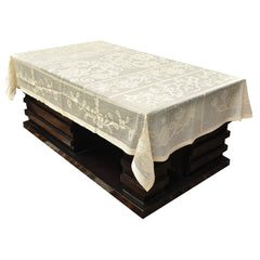 Kuber Industries Cotton 4 Seater Centre Table Cover - Cream (NewEXCTC043)