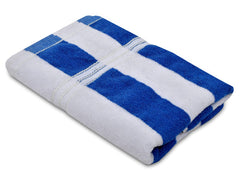 Kuber Industries Lining Design Soft Cotton Bath Towel, 30"x60"(Blue & White), Standard (HS39KUBMART023853)
