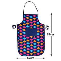 Kuber Industries Navajo Printed Oil Stain Resistant Cooking Kitchen Apron for Men Women with 1 Front Pocket (Blue)-50KM0730