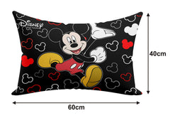 Kuber Industries Full Back & Lumbar Support Decorative Pillow 16"X24"(Black & Cream)-Pack of 4-Kubmart15976 Microfiber