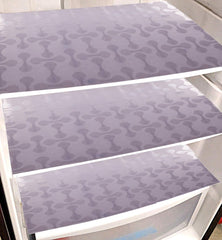 Kuber Industries Coin Design PVC 6 Piece Refrigerator Drawer Mat Set, White - CTKTC21851