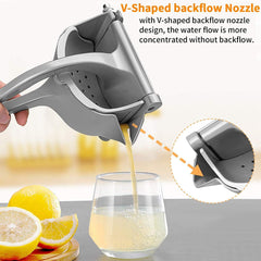 Heart Home Heavy Aluminum Hand Press Fruit Juicer Lemon Squeezer (Grey)