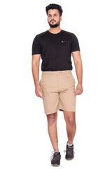 Kuber Industries Cotton Chinkara Bermuda Shorts for Men-XXL (Brown)