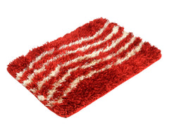 Heart Home Designer Soft, Lightweight Velvet Door Mats for Entry, Patio, Porch, Bedroom, Living Room- Pack of 2 (Red)-50HH01084