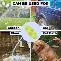 Kuber Industries Basic PVC Water Pipe 5 Meter|Multi-Utility Water Pipe for Garden, Car Cleaning & Pet Cleaning|Light Weight, & Flexible Hose Pipe for Gardening|Yellow |
