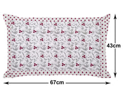 Kuber Industries Dot Print Cotton Pillow Cover- 17x27 Inch, Set of 6 (Pink)