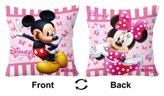 Kuber Industries Disney Printed Microfibre Filled Cushion Filler 16"x16" (Pink)-KUBMART15869
