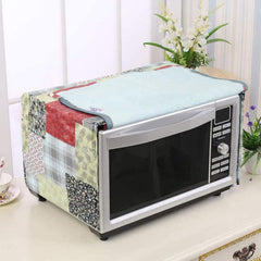 Heart Home PVC Multicheck Floral Print Microwave Oven Cover for Home & Kitchen 20 LTR. (Multicolour) 54HH4098.