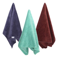 Heart Home Cleaning Cloths|Microfiber Highly Absorbent Wash Towels for Kitchen,Car,Window,24 x 16 Inch,Pack of 3 (Assorted)
