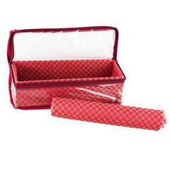 Kuber Industries Wooden Bangle Box For Women|One Rod Bangle Storage Box|Bangle Organizer (Pink)