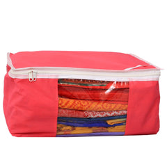 Kuber Industries 6 Piece Non Woven Saree Cover Set, Orange