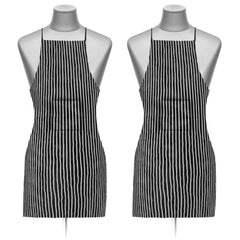 Heart Home Linning Printed Apron with 1 Front Pocket- Pack of 2 (Black & White)-50HH0737