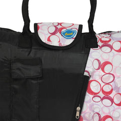Kuber Industries Parachute Circle Print Shoulder Bag/Shopping Bag For Home & Travling With Handle (Black) 54KM4190