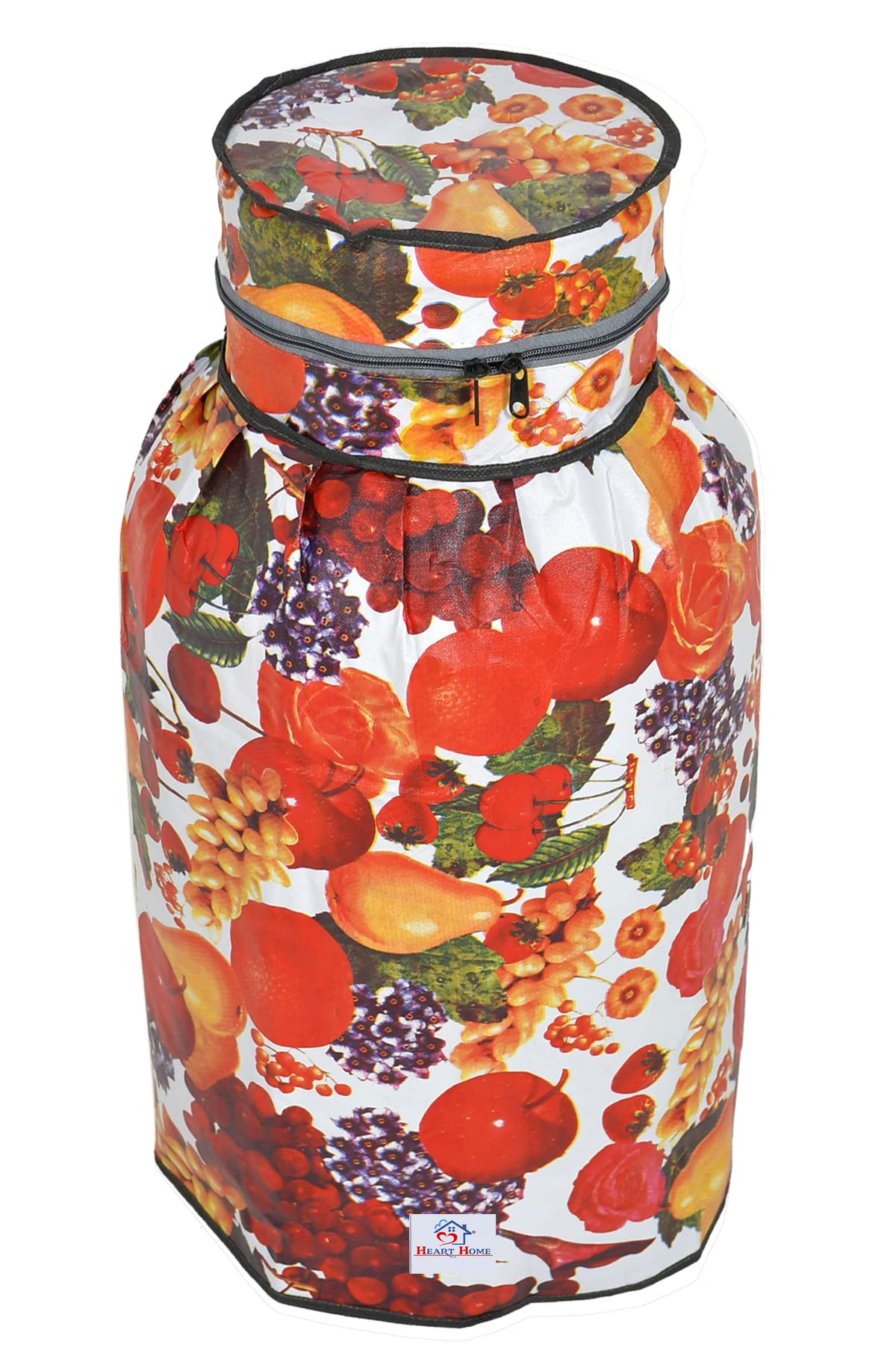 Heart Home Fruit Printed PVC Lpg Gas Cylinder Cover (Multicolour)-HS43HEARTH25617