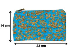 Kuber Industries Embroidery Hand Purse/Wallet For Women- Pack of 2 (Blue) (HS39KUBMART022033)