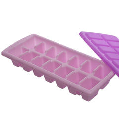 Kuber Industries 14 Cubes Plastic Unbreakable Virgin Plastic Ice Cube Tray with Lid (Set of 6, Multi)-KUBMART1231