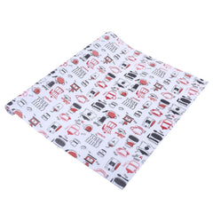 Heart Home Shelf Liner | EVA Kitchen Cabinet Shelf Mat | Anti-Slip Bathroom Mat | Fridge Mat | Red Coffee house Wardrobe Mat | 10 Meter | White