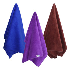 Heart Home Cleaning Cloths|Microfiber Highly Absorbent Wash Towels for Kitchen,Car,Window,24 x 16 Inch,Pack of 3 (Assorted)