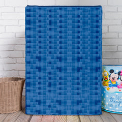 Heart Home Washing Machine Cover | Shelf Check Washing Machine Cover | Soft PVC | Top Load Fully-Automatic Washing Machine Cover | Blue