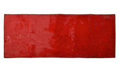 Kuber Industries Fluffy Shaggy Rug Bedside Runner for Home Décor (Red)-HS40KUBMART23989, Standard