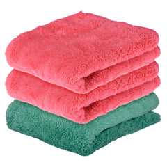 Kuber Industries Cleaning Towel | Reusable Cleaning Cloths for Kitchen | Duster Towel for Home Cleaning | 350 GSM Cleaning Cloth Towel for Car | Bike | 30x60 | Pack of 3 | Multi