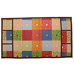 Kuber Industries Floral Design Combo PVC 3 Pieces Fridge Mats, 2 Piece Handle Cover and 1 Piece Fridge Top Cover(Multi),Standard,CTKTC024453