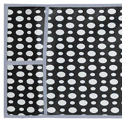 Heart Home Dot Printed PVC Microwave Oven Top Dust Oil Proof Cover, Protective Cover with 4 Utility Pockets (Black)