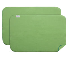 Heart Home Microfiber Reversible Dish Drying Mat with Absorbent Parity for Kitchen 27"x 19",Pack of 2 (Green)