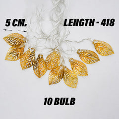 Kuber Industries Diwali Lights | Diwali String Light For Décor | Lights for Christmas | Lights for Navratri | Lights for Party | Lights for Indoor & Outdoor | Leaf String Lights | Golden