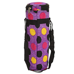 Kuber Industries Circle Design Canvas Water Bottle Cover, 2 litres, Purple