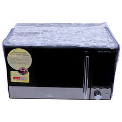 Kuber Industries 3D Stone Design PVC Transparent Microwave Oven Full Closure Cover for 20 Litre (Transparent) - CTKTC040345