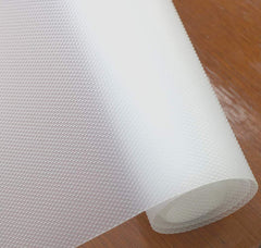 Kuber Industries Multipurpose, Waterproof, Super Strong, Anti Slip Diamond Textured Mat/Sheet for Kitchen Drawer, Cupboard Shelf, Fridge, Bathroom Shelves Liner-45X1000 cm (10 Mtr,White)-KUBMART11936