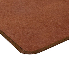 Heart Home Microfiber Anti Slip 4 Pieces Door Mat 22"x14", Brown CTHH02749