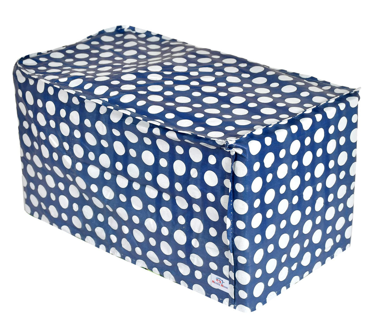 Heart Home Table Top Wet Grinder Cover|Dot Printed & Water/Dust Proof PVC Material|Cover for Mixer Grinder, Size 53 x 31 x 28 CM (Blue & White)-HS43HEARTH25701