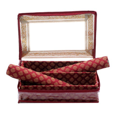 Kuber Industries Brocade Hardboard 2 Pieces Two Rod Bangle Box (Maroon) - CTKTC42039