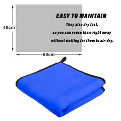 Kuber Industries Cleaning Towel | Reusable Cleaning Cloths for Kitchen | Duster Towel for Home Cleaning | 400 GSM Cleaning Cloth Towel with Hanging Loop | 40x60 | Blue