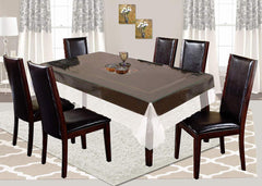 Kuber Industries Transparent PVC 6 Seater Dining Table Cover 60"x90"(Transparent) CTKTC33810