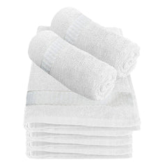 Kuber Industries Cotton 400 GSM Face Towel 14x21 Set White, 6 Pieces -CTKTC8610, Standard (CTKTC08610)