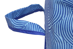 Kuber Industries Leheriya Design Underbed Storage Bag|Large Storage Organiser|Blanket Cover with Transparent Window|Size 65 x 47 x 34 CM|Pack of 4 (Blue), Non-Woven