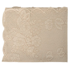 Heart Home Rose Printed Home Decorative Luxurious 4 Seater Cotton Center Table Cover/Table Cloth, 40"x60" (Cream)-44HH078